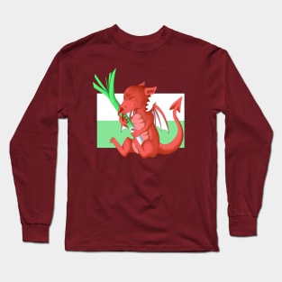 Welsh Dragon with leek Long Sleeve T-Shirt